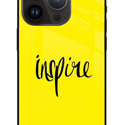 Inspire iPhone 14 Pro Glass Case Back Cover by Casekaro
