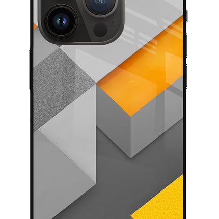 Abstract iPhone 14 Pro Glass Case Back Cover by Casekaro