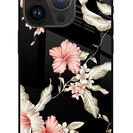Flowers iPhone 14 Pro Glass Case Back Cover by Casekaro