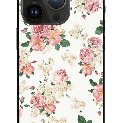 Flowers iPhone 14 Pro Glass Case Back Cover by Casekaro