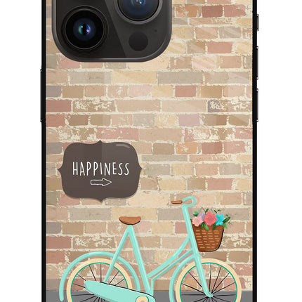 Happiness Artwork iPhone 14 Pro Glass Case Back Cover by Casekaro