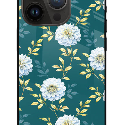 Flowers iPhone 14 Pro Glass Case Back Cover by Casekaro