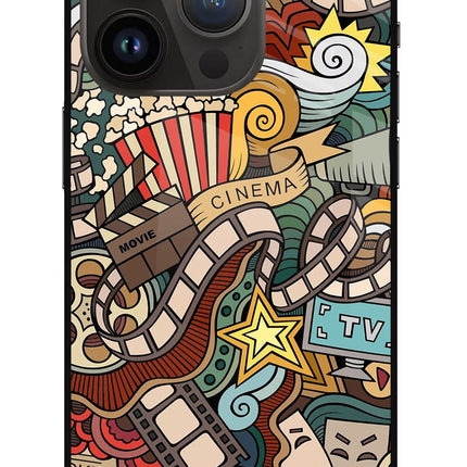 Cinema Abstract iPhone 14 Pro Glass Case Back Cover by Casekaro