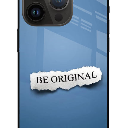 Be Original iPhone 14 Pro Glass Case Back Cover by Casekaro