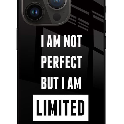 I Am Not Perfect But I Am Limited Edition iPhone 14 Pro Glass Case Back Cover by Casekaro