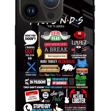 FRIENDS iPhone 14 Pro Glass Case Back Cover by Casekaro
