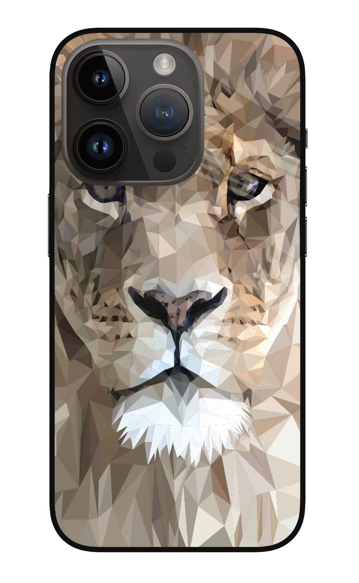 Lion Art iPhone 14 Pro Glass Case Back Cover by Casekaro