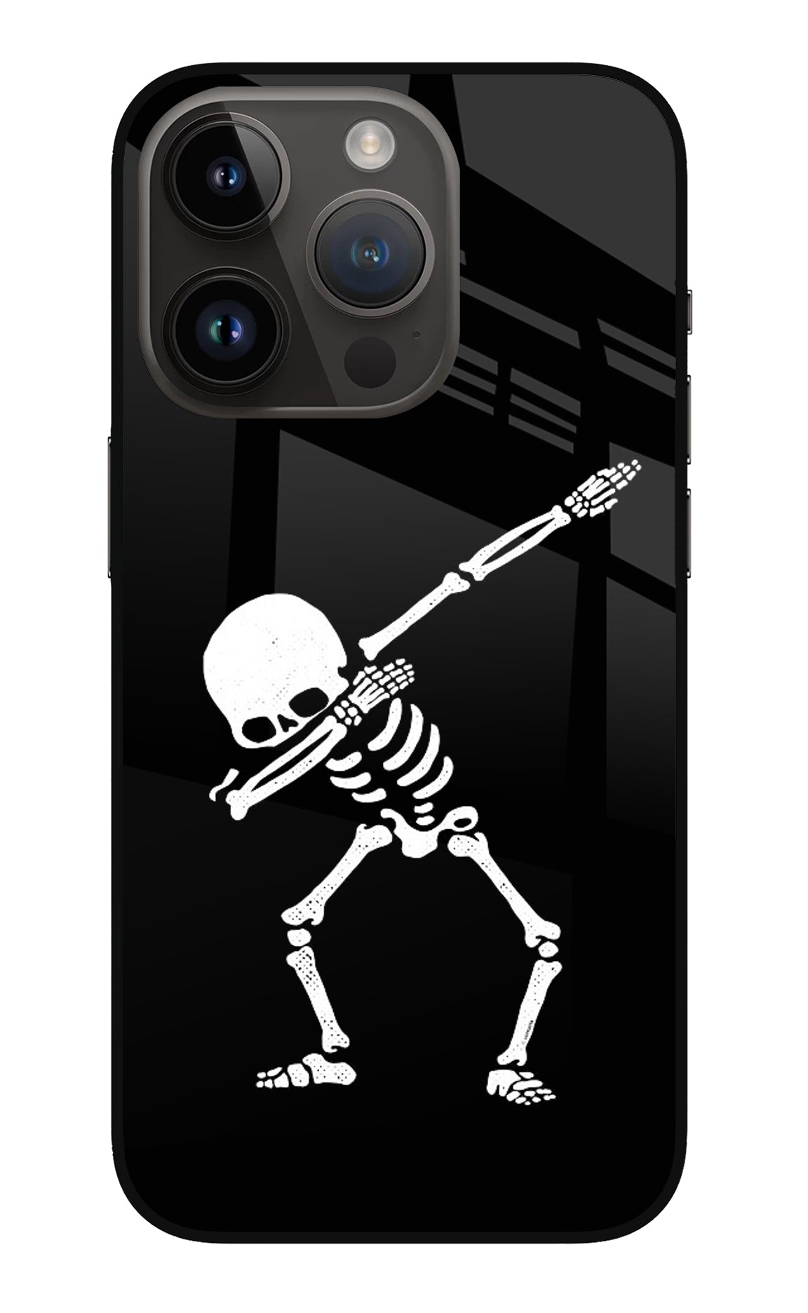 Dabbing Skeleton Art iPhone 14 Pro Back Cover