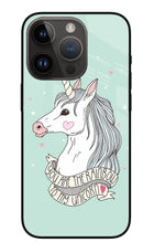 Unicorn Wallpaper iPhone 14 Pro Glass Case Back Cover by Casekaro
