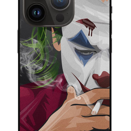 Joker Smoking iPhone 14 Pro Glass Case Back Cover by Casekaro
