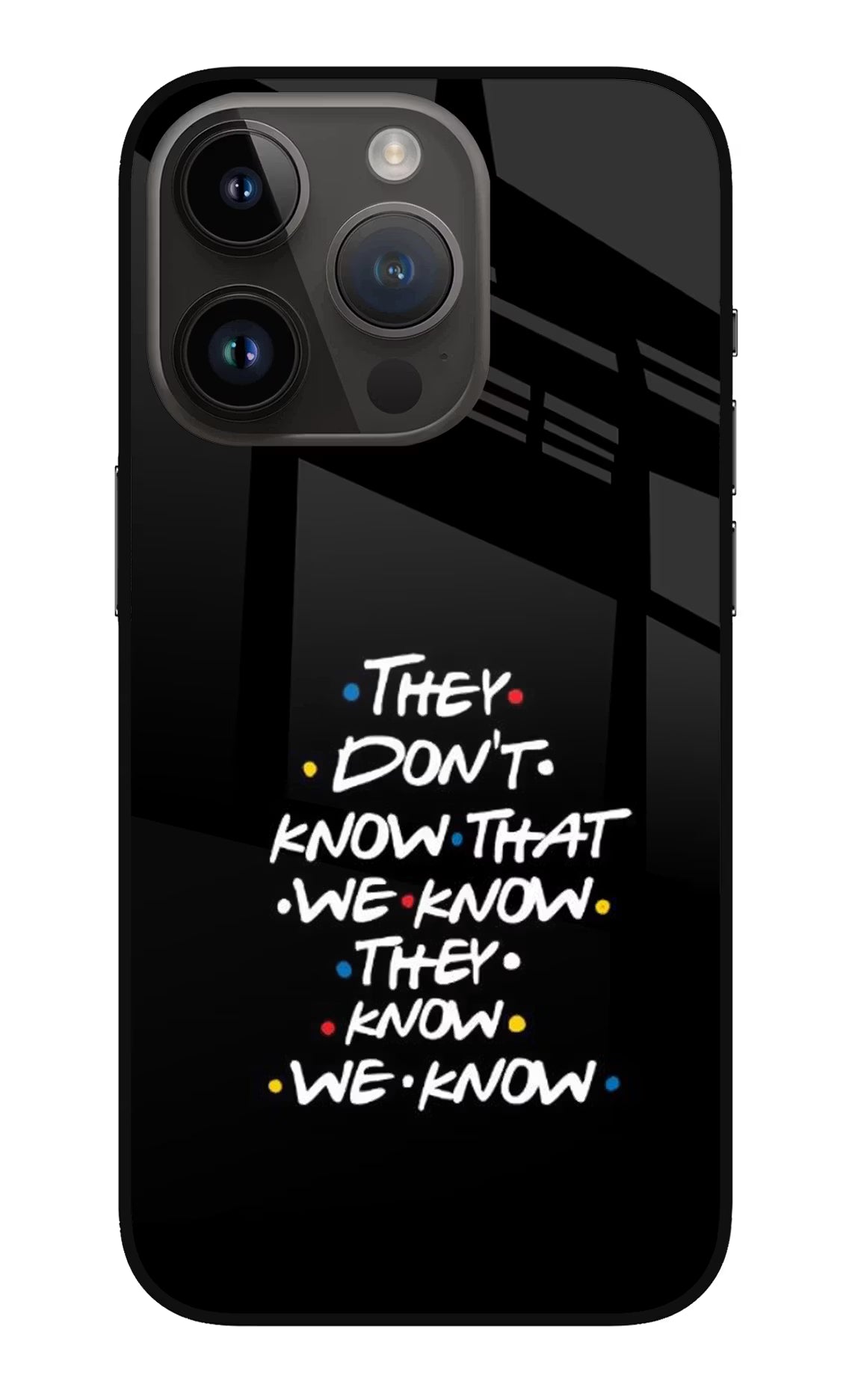 FRIENDS Dialogue iPhone 14 Pro Glass Case