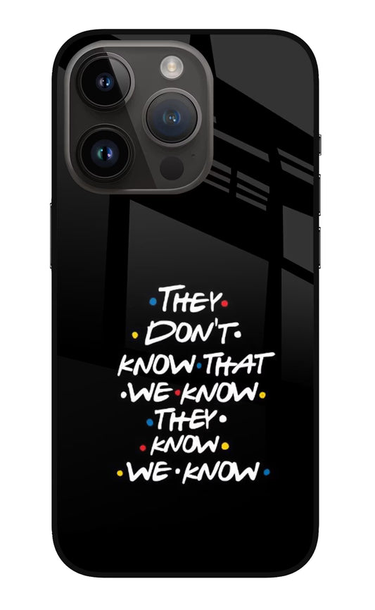 FRIENDS Dialogue iPhone 14 Pro Glass Case