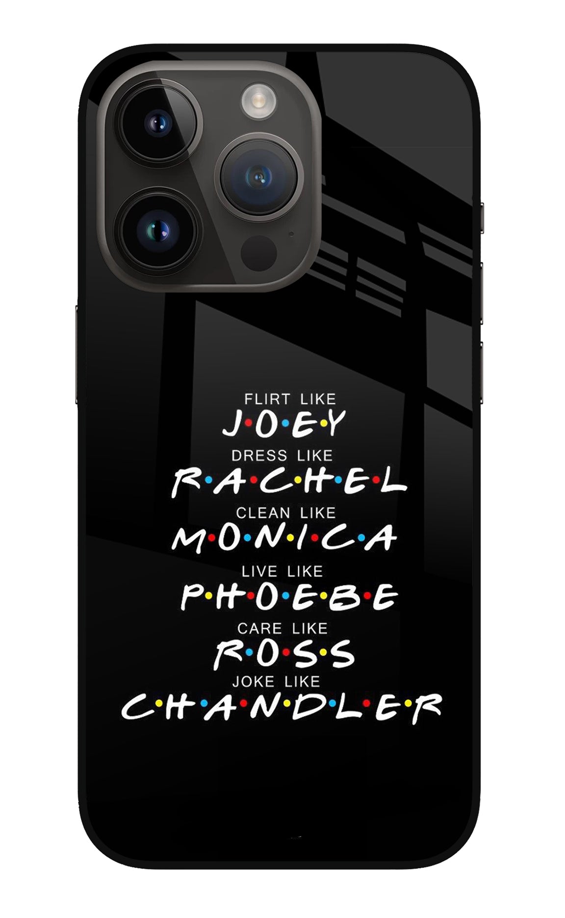 FRIENDS Character iPhone 14 Pro Glass Case