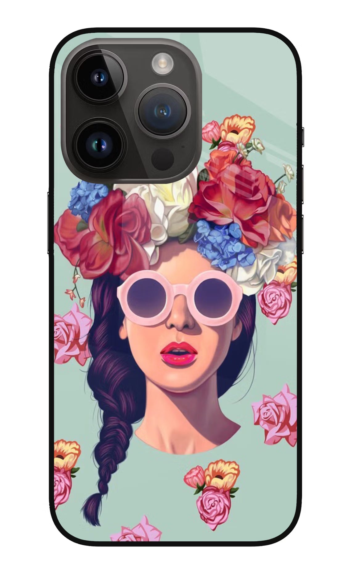 Pretty Girl iPhone 14 Pro Glass Case Back Cover by Casekaro