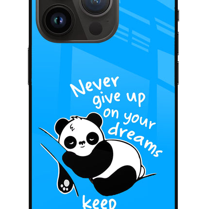 Keep Sleeping iPhone 14 Pro Glass Case Back Cover by Casekaro