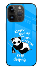 Keep Sleeping iPhone 14 Pro Glass Case Back Cover by Casekaro