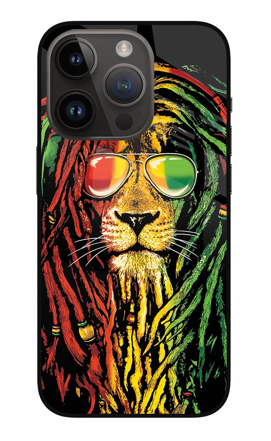 Rasta Lion iPhone 14 Pro Glass Case