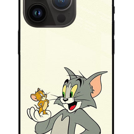 Tom & Jerry iPhone 14 Pro Glass Case Back Cover by Casekaro