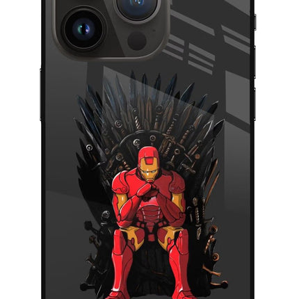 Ironman Throne iPhone 14 Pro Glass Case Back Cover by Casekaro