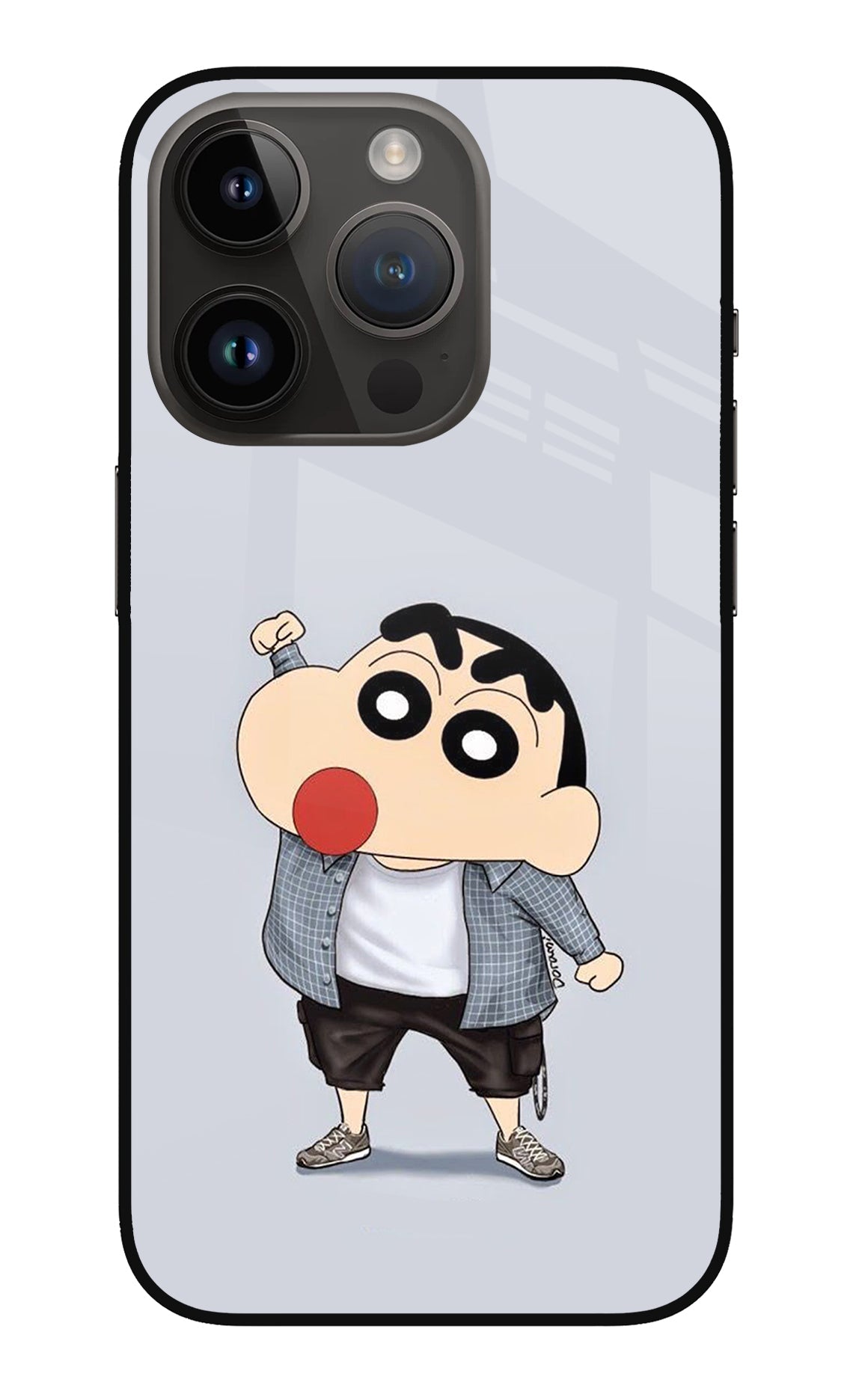 Shinchan iPhone 14 Pro Glass Case