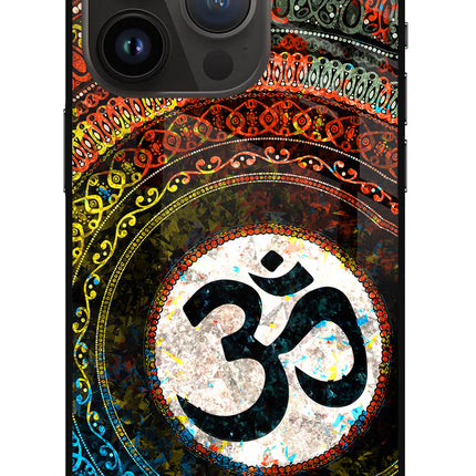 Om Cultural iPhone 14 Pro Glass Case Back Cover by Casekaro
