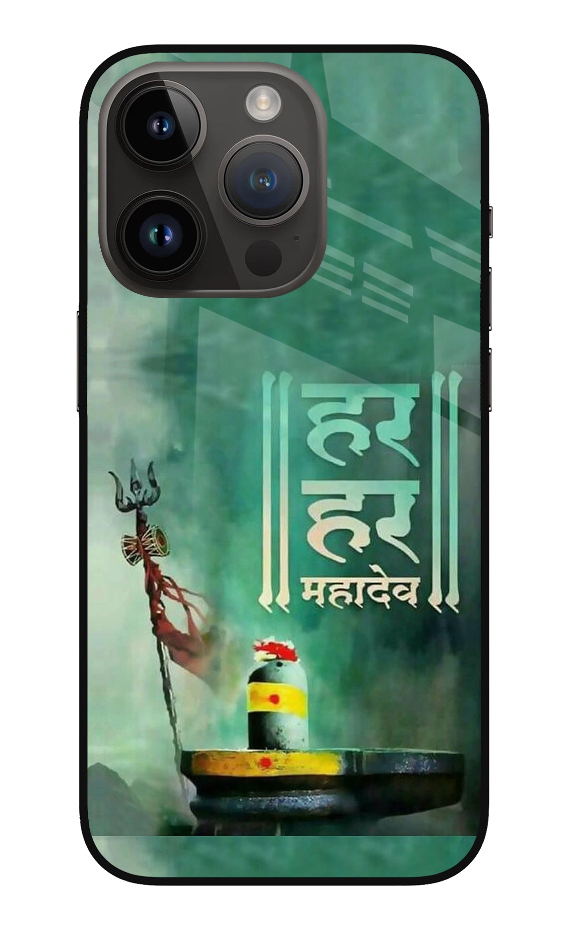Har Har Mahadev Shivling iPhone 14 Pro Glass Case