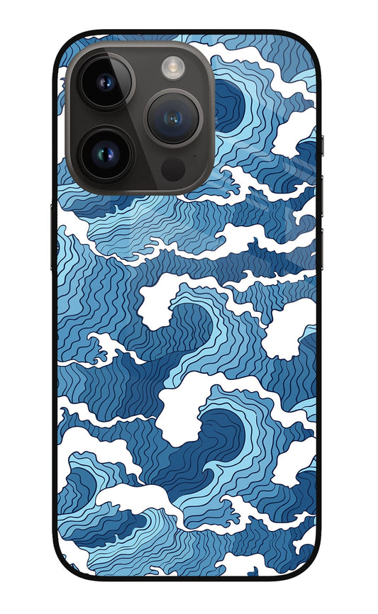 Blue Waves iPhone 14 Pro Glass Case