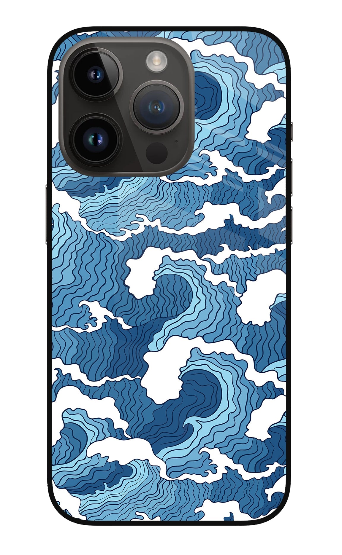 Blue Waves iPhone 14 Pro Back Cover