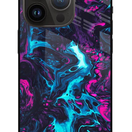 Abstract iPhone 14 Pro Glass Case Back Cover by Casekaro