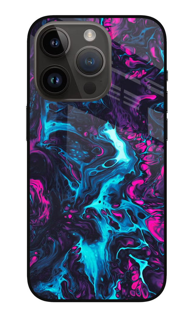 Abstract iPhone 14 Pro Glass Case