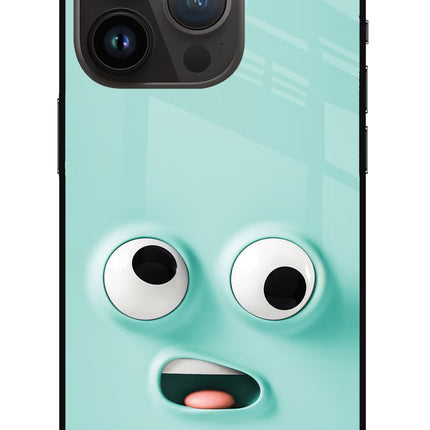 Funny Cartoon iPhone 14 Pro Glass Case Back Cover by Casekaro