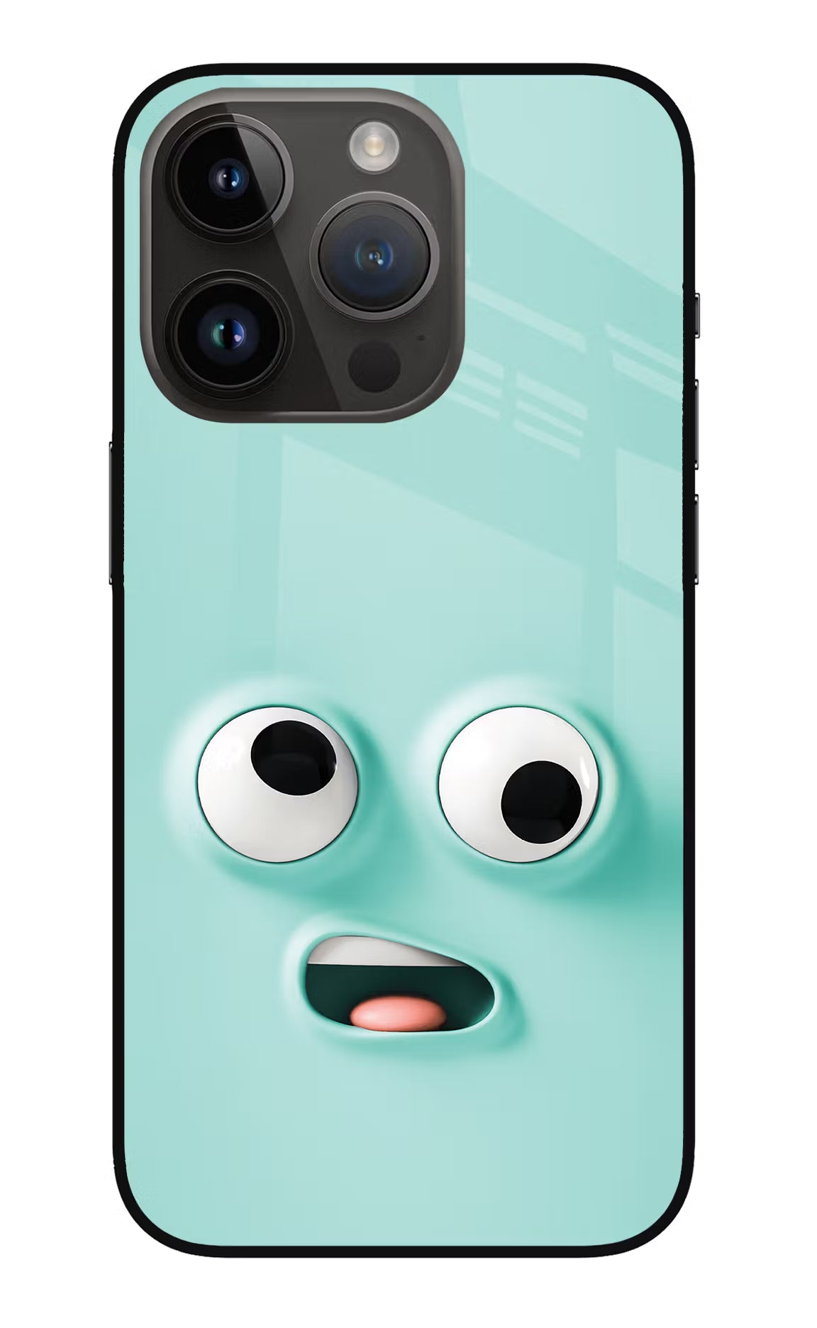 Funny Cartoon iPhone 14 Pro Glass Case Back Cover by Casekaro