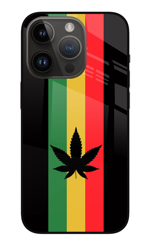 Weed Flag iPhone 14 Pro Glass Case
