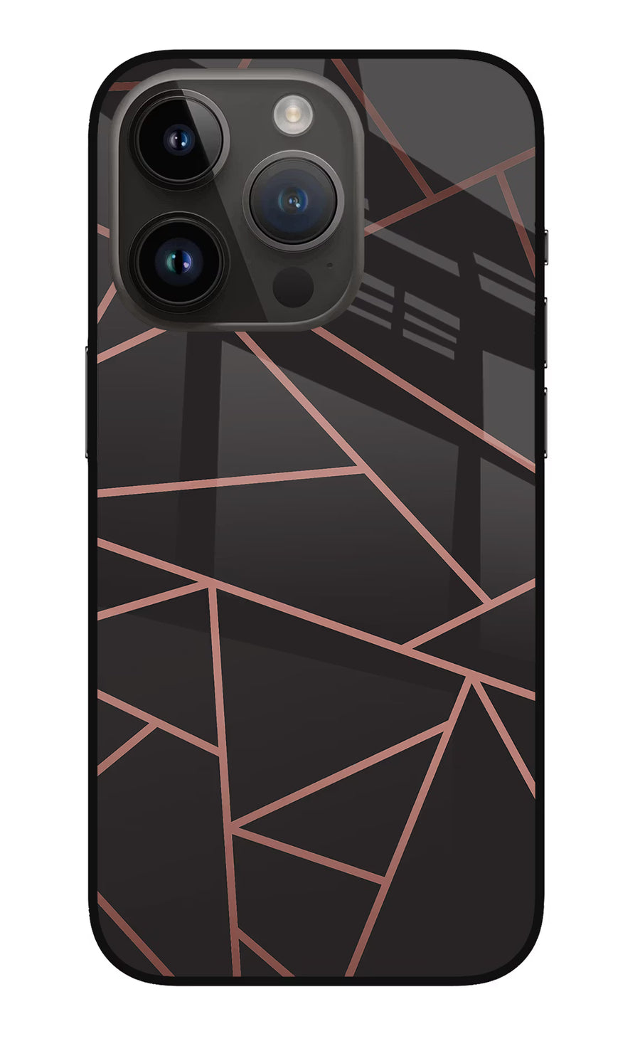 Geometric Pattern iPhone 14 Pro Back Cover, Metal case