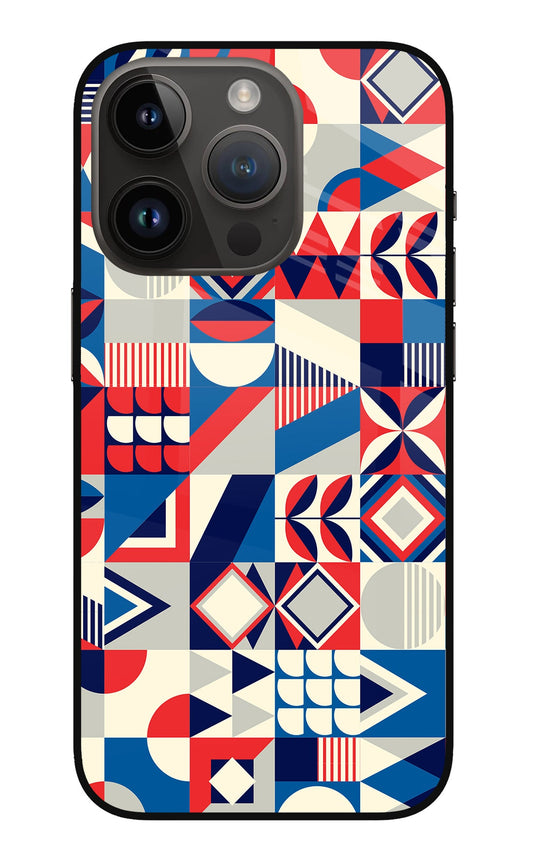 Colorful Pattern iPhone 14 Pro Glass Case