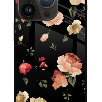 Flowers iPhone 14 Pro Glass Case Back Cover by Casekaro
