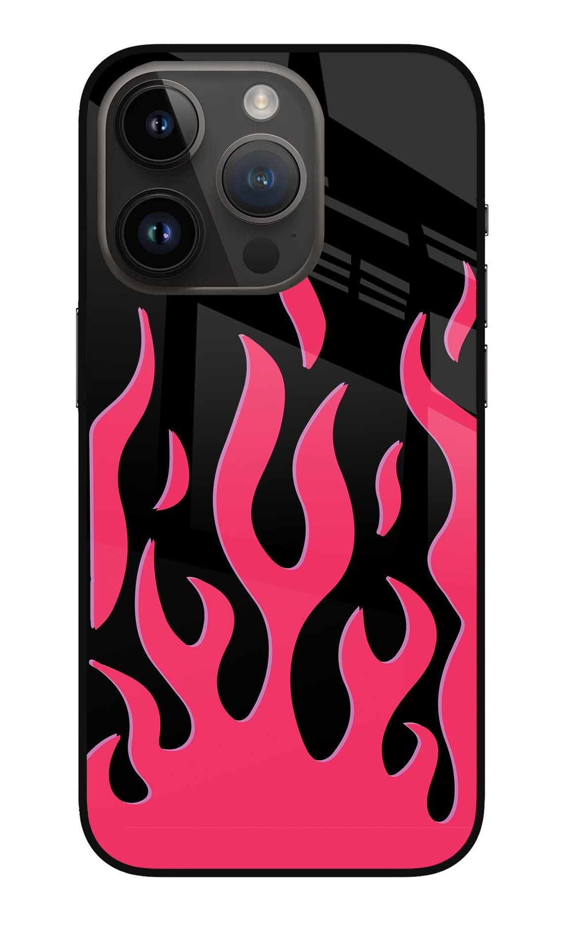 Fire Flames iPhone 14 Pro Glass Case