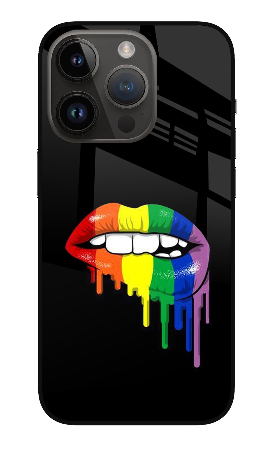 Lips Biting iPhone 14 Pro Back Cover