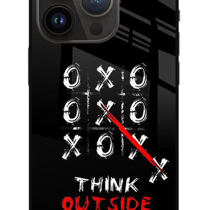 Think out of the BOX iPhone 14 Pro Glass Case Back Cover by Casekaro