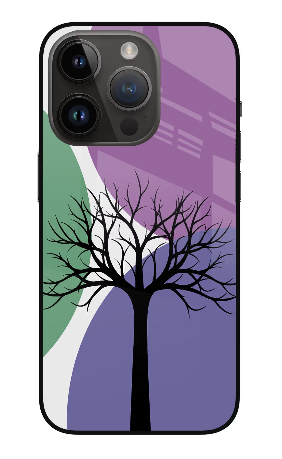 Tree Art iPhone 14 Pro Glass Case Back Cover by Casekaro
