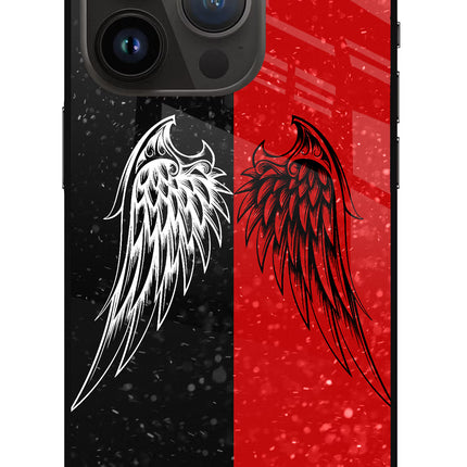 Wings iPhone 14 Pro Glass Case Back Cover by Casekaro