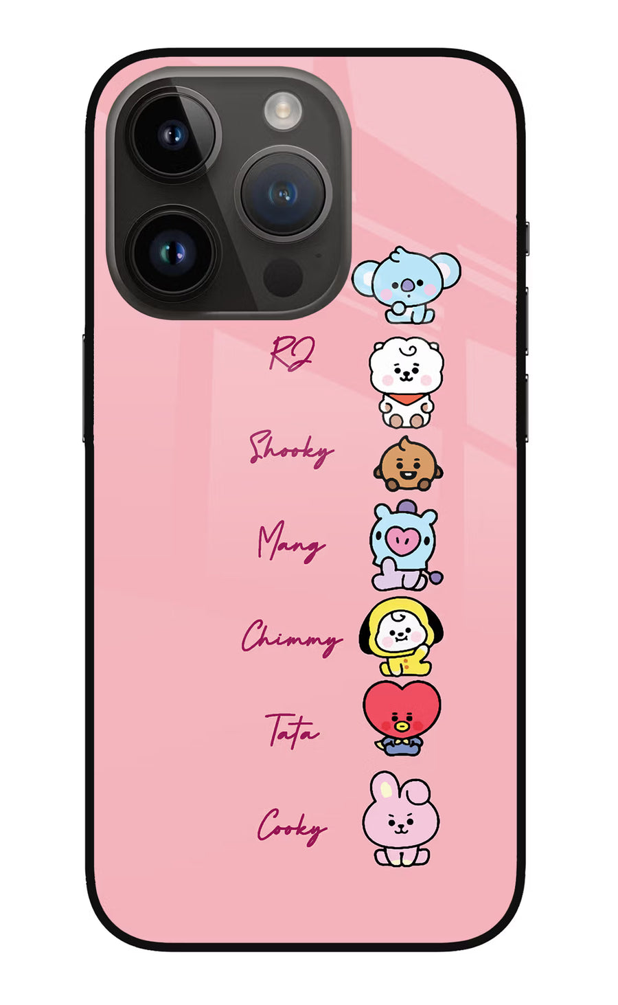 BTS names iPhone 14 Pro Back Cover, Metal case