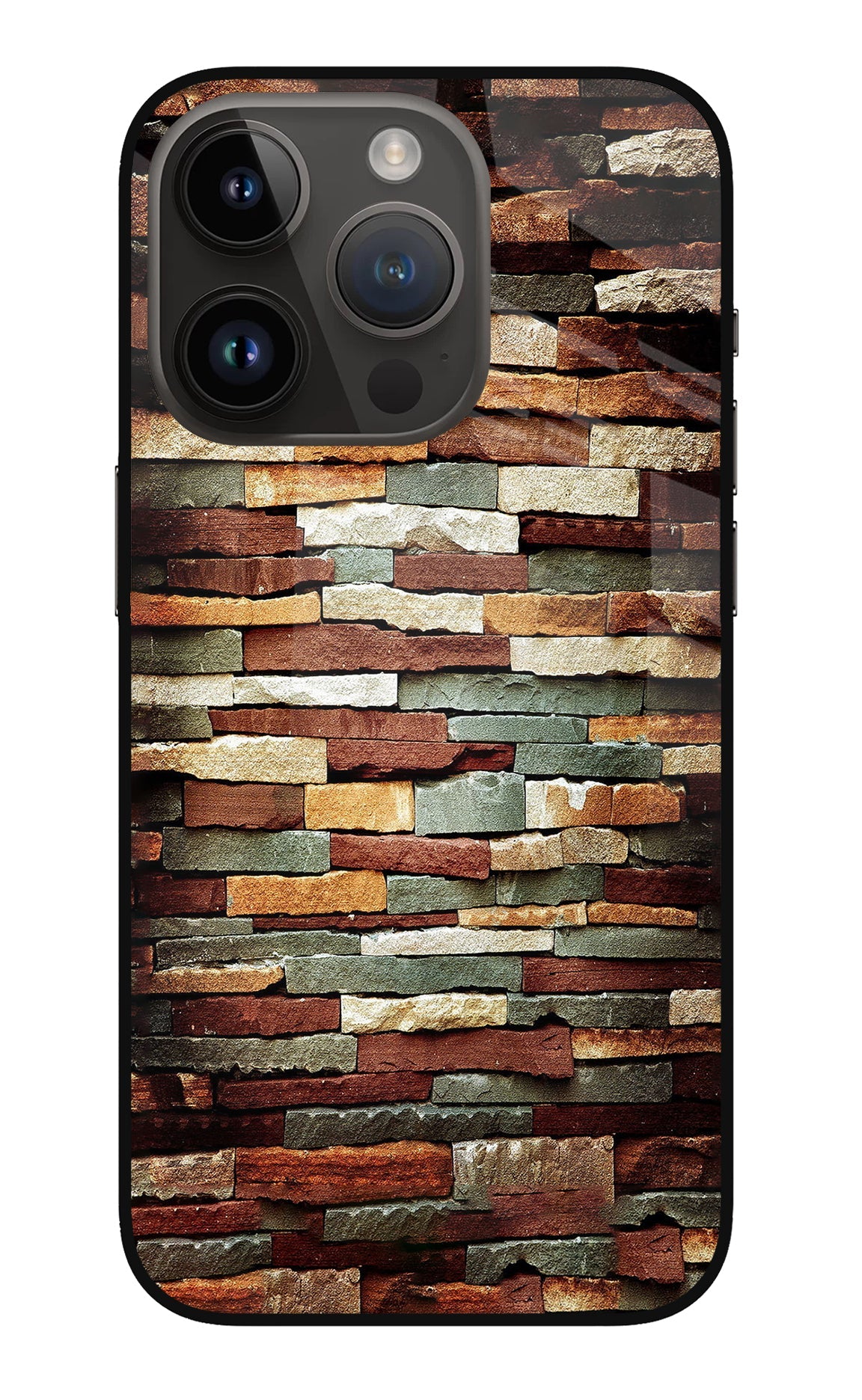 Bricks Pattern iPhone 14 Pro Back Cover