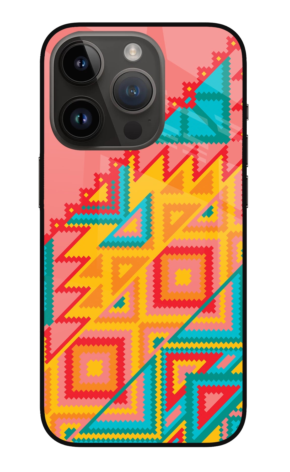 Aztec Tribal iPhone 14 Pro Glass Case