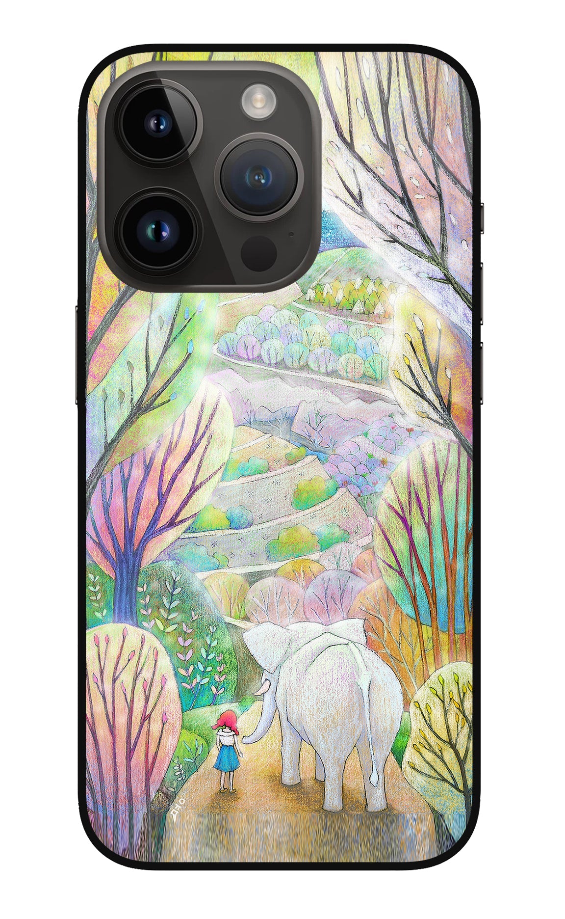 Nature Painting iPhone 14 Pro Glass Case