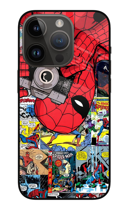 Spider Man iPhone 14 Pro Glass Case
