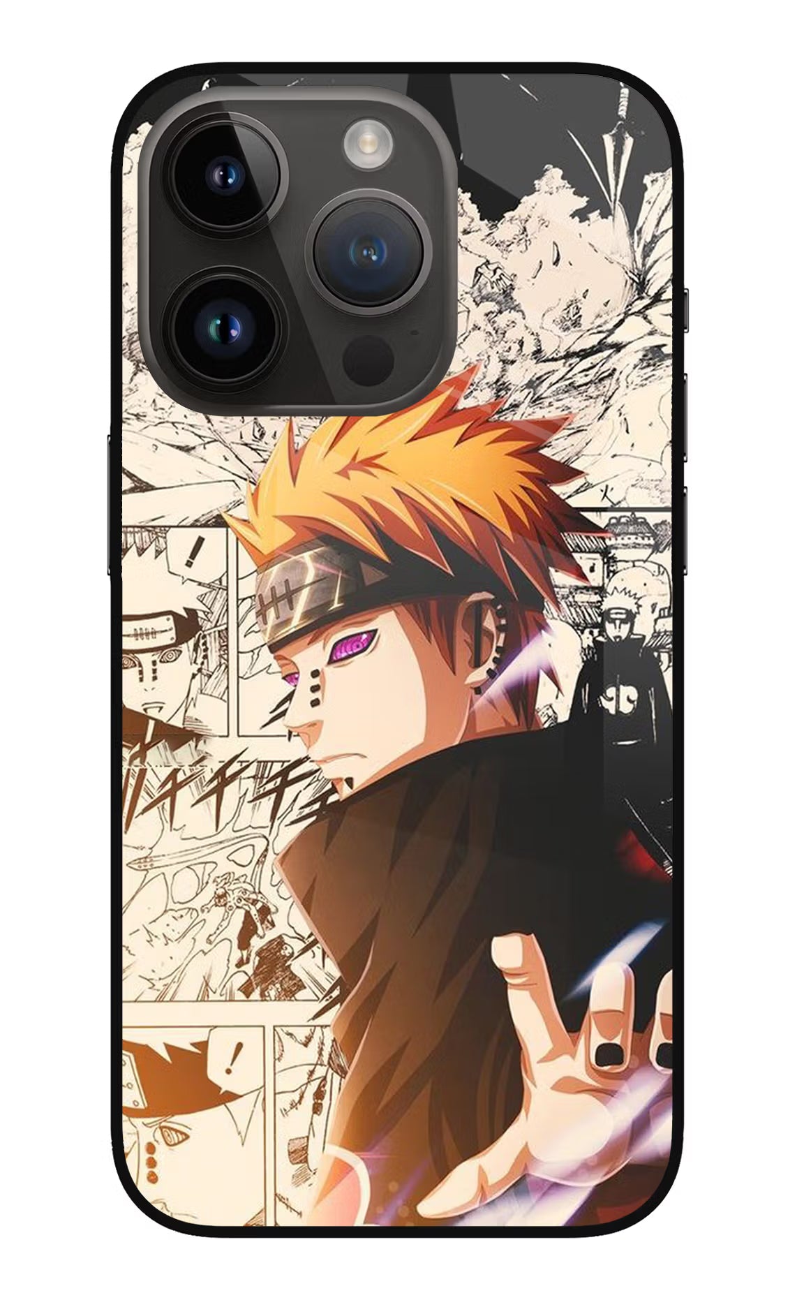 Pain Anime iPhone 14 Pro Glass Case Back Cover by Casekaro