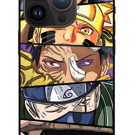 Naruto Character iPhone 14 Pro Glass Case Back Cover by Casekaro