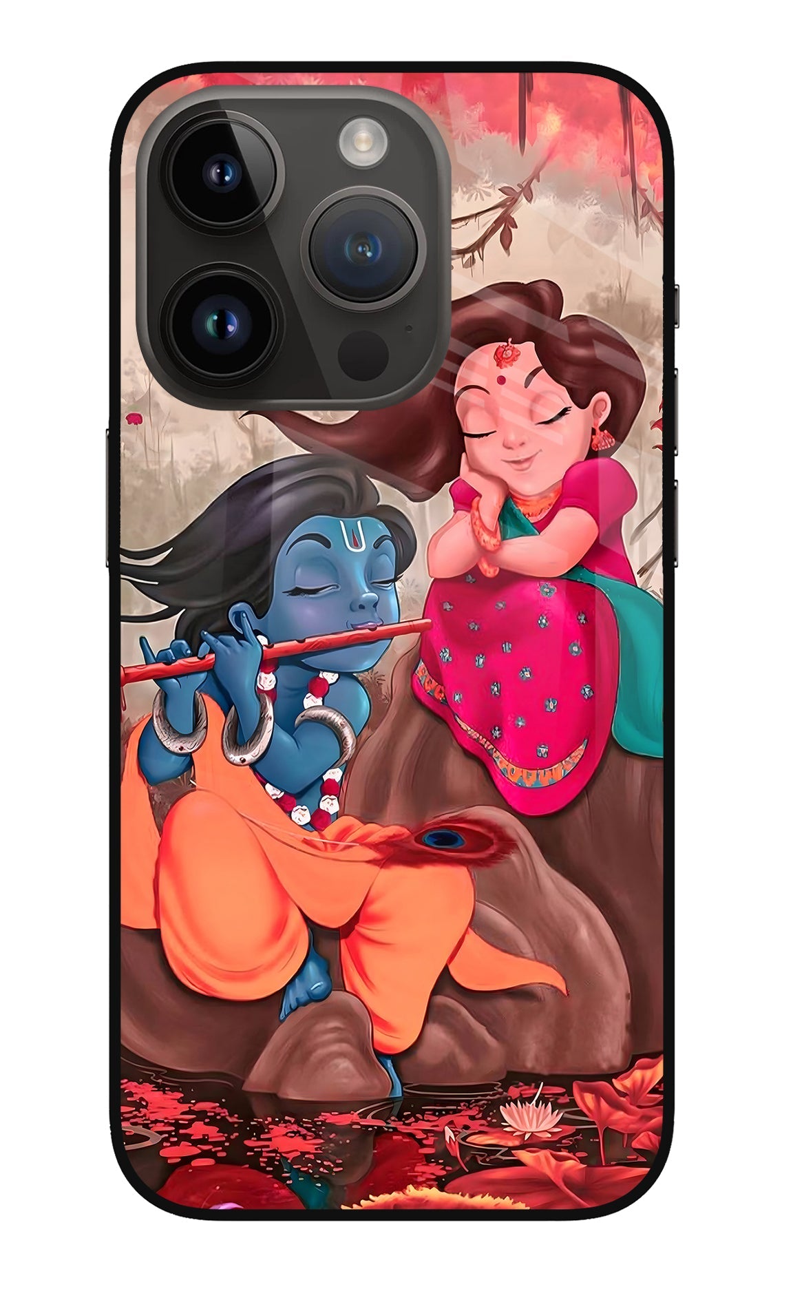 Radhe Krishna iPhone 14 Pro Glass Case
