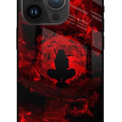 Itachi Uchiha iPhone 14 Pro Glass Case Back Cover by Casekaro